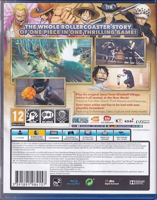 One Piece - Pirate Warriors 3 - PS4 (B Grade) (Genbrug)